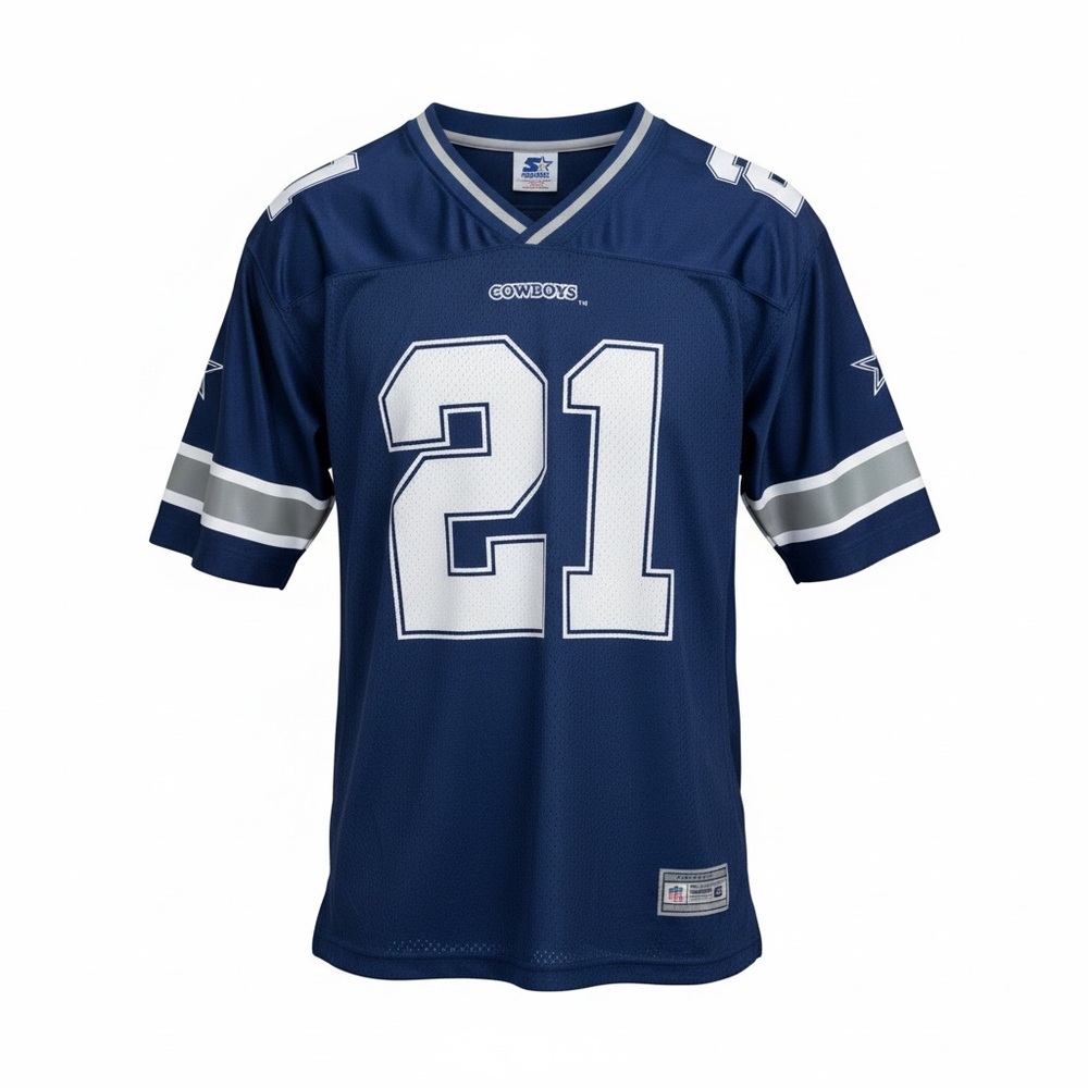 Blue Deion Sanders Cowboys Jersey